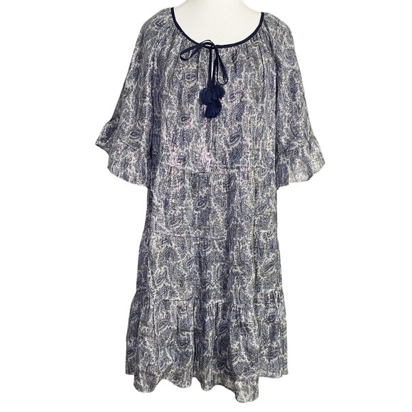 Kobi Halperin Dresses & Skirts - Kobi Halperin Adonia Metallic Print Silk-Blend Midi Dress